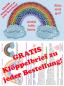 Preview: GRATIS 465 Klöppelbrief Regenbogen-Wölkchen "Andrà tutto bene" - "Alles wird gut"